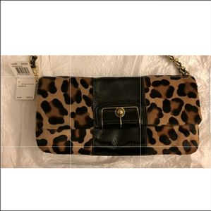 COACH Kristin Leopard Haircalf Clutch